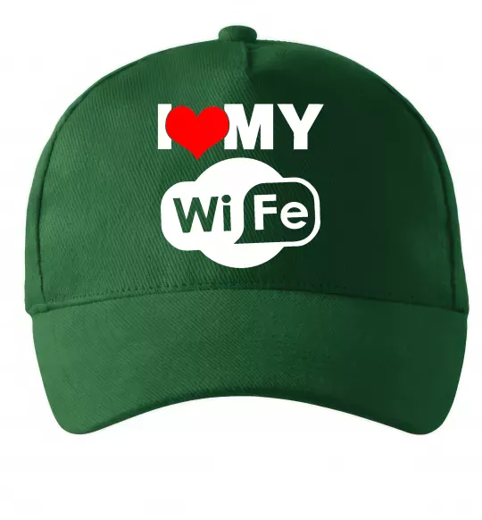 Кепка Love my wife Темно-зеленый фото
