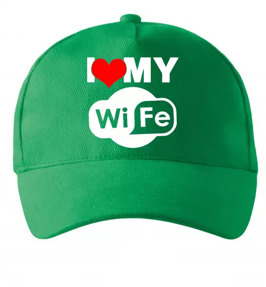 Кепка Love my wife Зеленый фото