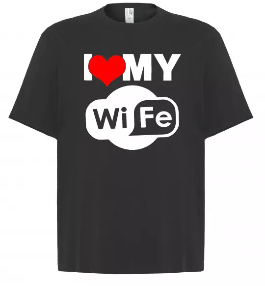 Футболка Оверсайз Love my wife Черный фото