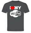 Чоловіча футболка Love my wife Графіт фото