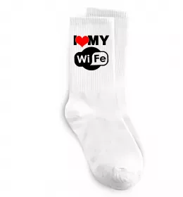 Носки Love my wife Белый фото