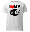 Мужская премиум футболка Love my wife Белый Мужская премиум футболка Love my wife Белый фото