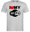 Чоловіча футболка Love my wife Сірий фото