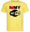 Чоловіча футболка Love my wife Лимонний фото