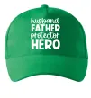 Кепка Husband father hero Зеленый фото