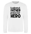 Світшот Husband father hero Білий фото