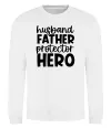 Свитшот Husband father hero Белый фото