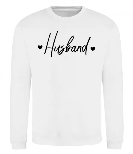 Свитшот Husband сердечки Белый фото