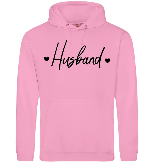 Мужская толстовка (худи) Husband сердечки Розовый фото