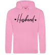 Мужская толстовка (худи) Husband сердечки Розовый фото
