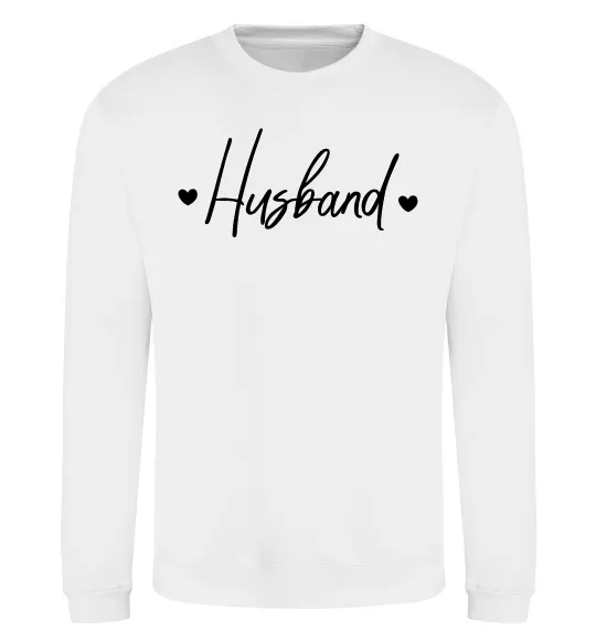 Свитшот Husband сердечки Белый фото