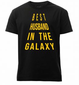Мужская премиум футболка Best husband in galaxy