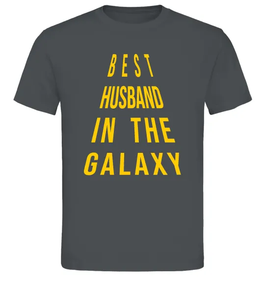Мужская футболка Best husband in galaxy Графит фото