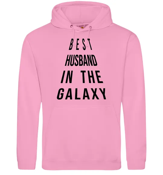 Чоловіча толстовка (худі) Best husband in galaxy Рожевий фото