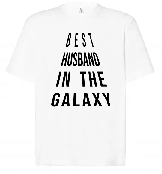 Футболка Оверсайз Best husband in galaxy Білий фото