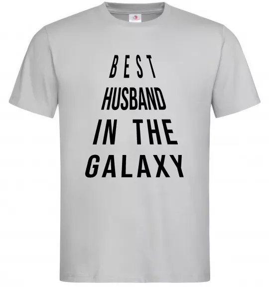 Мужская футболка Best husband in galaxy Серый фото