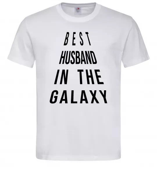 Мужская футболка Best husband in galaxy Белый фото