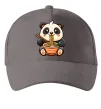 Кепка Панда рамен Серый фото