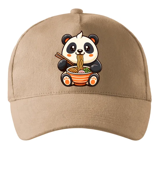 Кепка Панда рамен Песочный фото