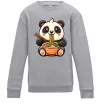 Детский Свитшот Панда рамен Серый меланж фото