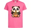 Дитяча футболка Панда рамен Яскраво-рожевий фото