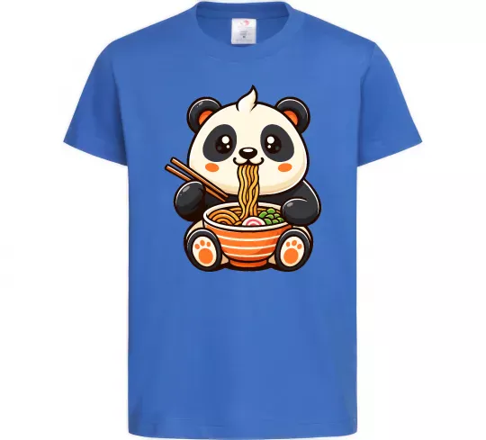 Дитяча футболка Панда рамен Яскраво-синій фото