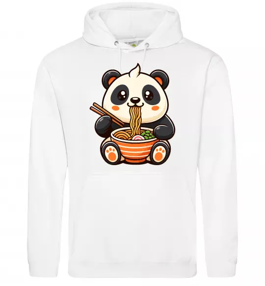 Чоловіча толстовка (худі) Панда рамен Білий фото