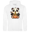 Чоловіча толстовка (худі) Панда рамен Білий фото