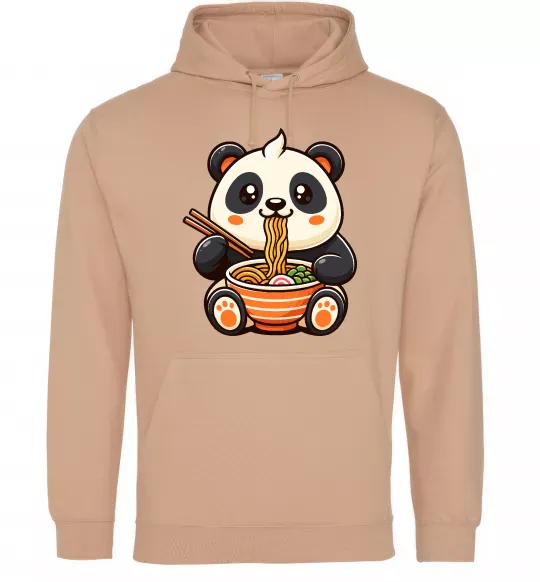 Чоловіча толстовка (худі) Панда рамен Пісочний фото