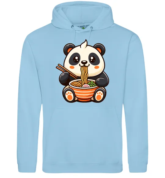 Женская толстовка (худи) Панда рамен Голубой фото