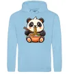 Женская толстовка (худи) Панда рамен Голубой фото