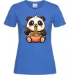 Женская футболка Панда рамен Ярко-синий фото