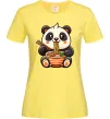 Женская футболка Панда рамен Лимонный фото