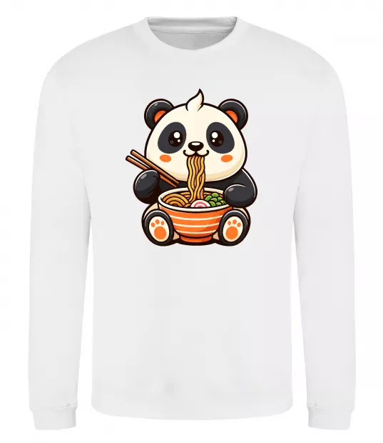 Свитшот Панда рамен Белый фото