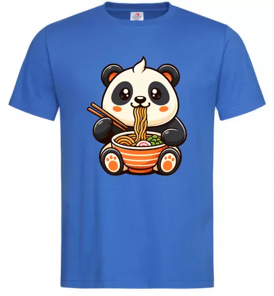 Мужская футболка Панда рамен Ярко-синий фото