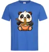 Мужская футболка Панда рамен Ярко-синий фото