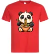 Мужская футболка Панда рамен Красный фото