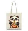 Эко-сумка Панда рамен Бежевый фото