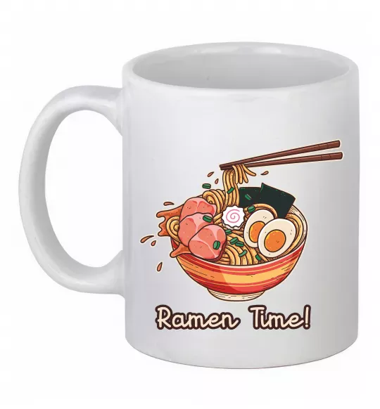 Чашка керамічна Ramen time Білий фото