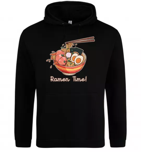 Чоловіча толстовка (худі) Ramen time Чорний фото