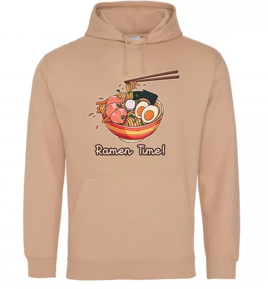 Жіноча толстовка (худі) Ramen time Пісочний фото