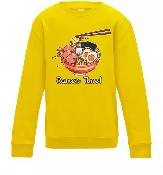 Дитячий світшот Ramen time Сонячно жовтий фото