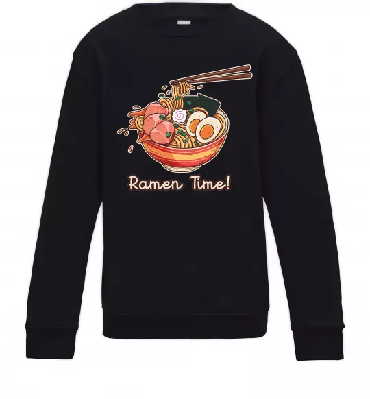 Дитячий світшот Ramen time Чорний фото