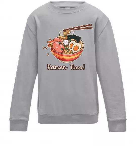 Дитячий світшот Ramen time Сірий меланж фото