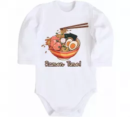 Детский боди Ramen time Белый фото
