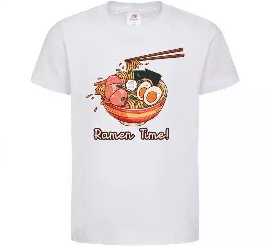 Дитяча футболка Ramen time Білий фото