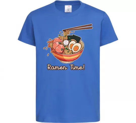 Дитяча футболка Ramen time Яскраво-синій фото