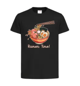 Детская футболка Ramen time Черный фото