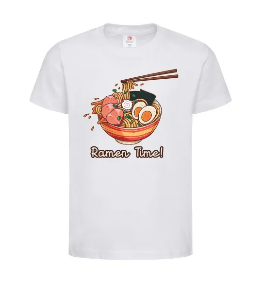 Дитяча футболка Ramen time Білий фото
