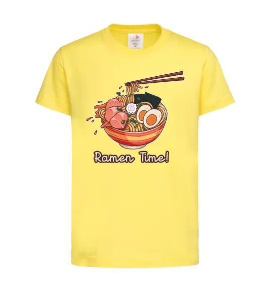 Дитяча футболка Ramen time Лимонний фото